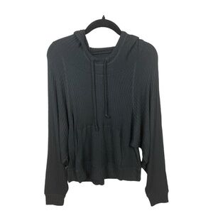 Chaser Oversized Waffle Knit Long Sleeve Pull Over with Hood Size S NWOT